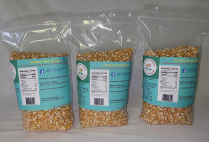 Golden Snowflake Gourmet Yellow Popcorn - 2 lb. - Three bag bundle