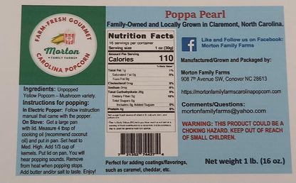 Poppa Pearl Gourmet Yellow Popcorn - 1 lb. bag