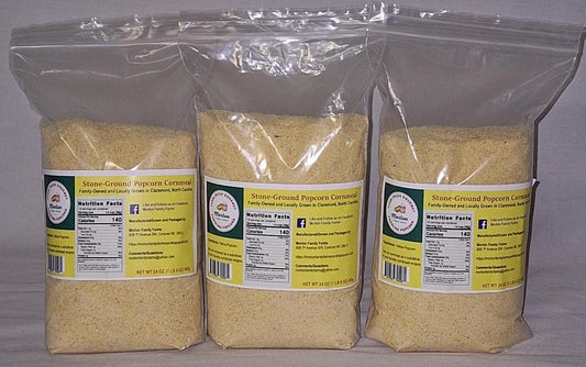 Stone-Ground Popcorn Cornmeal - Three Bag Bundle